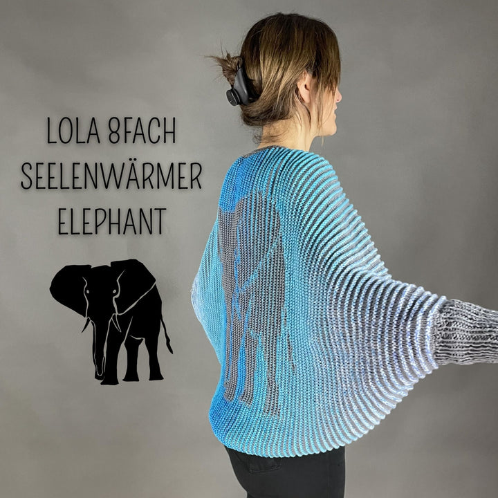 PREORDER Lola Illusion Knitted Soul Warmer - Elephant 8ply