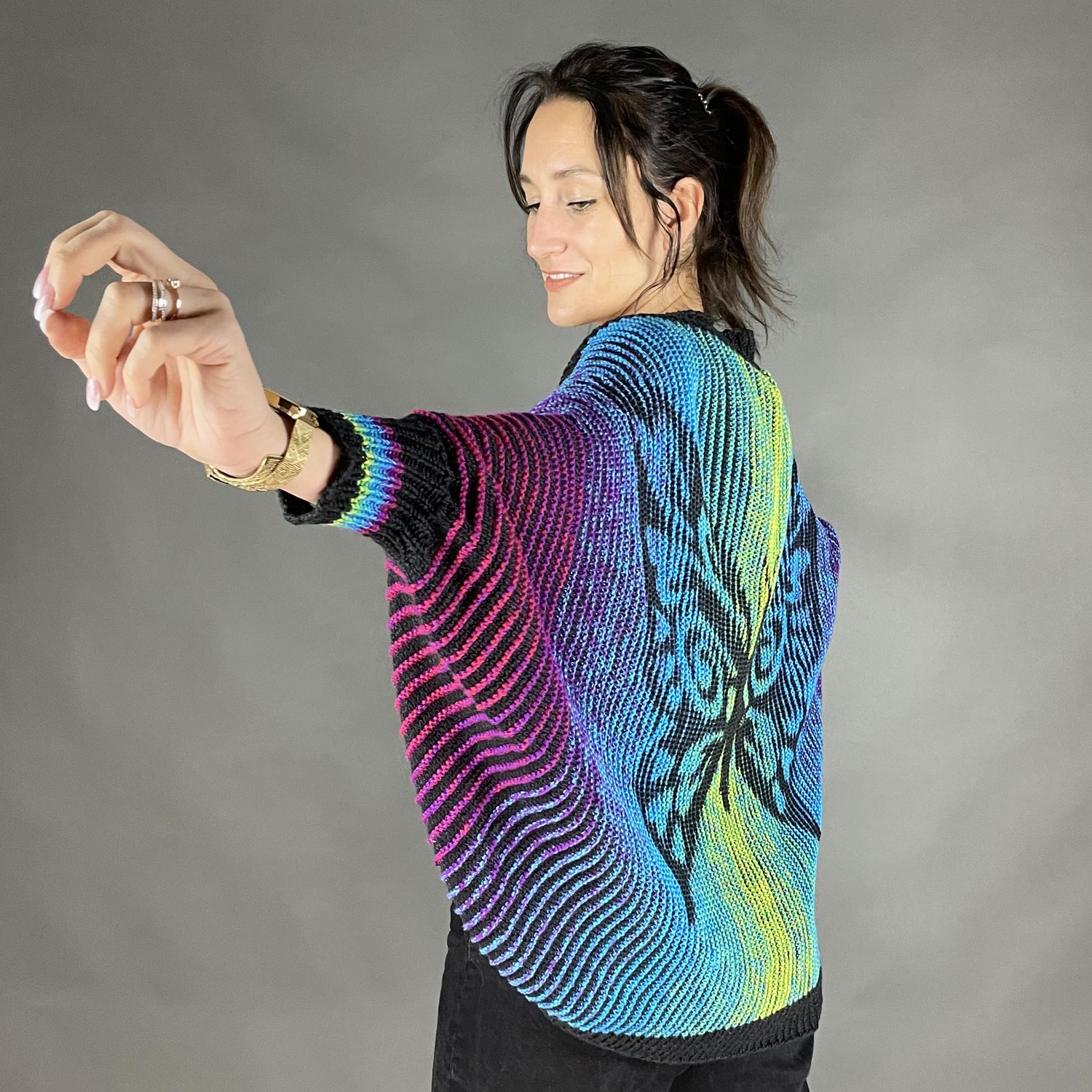 Lola Illusion Knitted Soul Warmer - Butterfly - 8ply