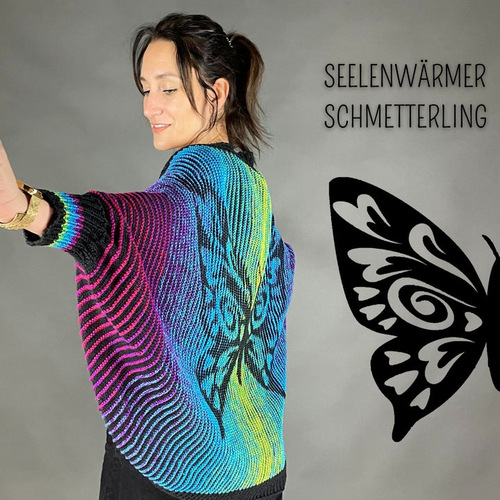 Lola Illusion Knitted Soul Warmer - Butterfly - 8ply AVAILABLE NOW