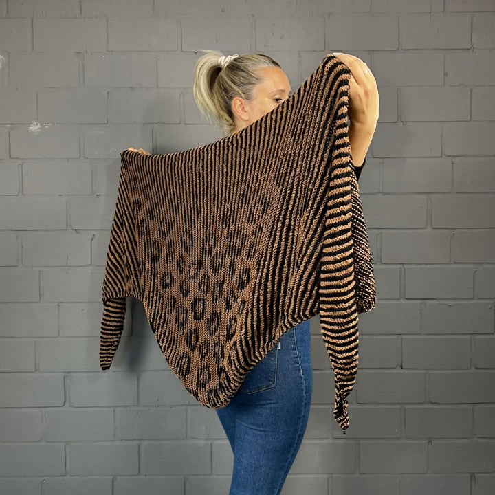 PREORDER Lola Illusion Knitted Shawl - Leo 8ply
