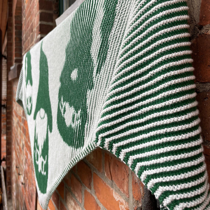 Lola Illusion Knitted Scarf - Christmas Gnome - 4ply - AVAILABLE NOW