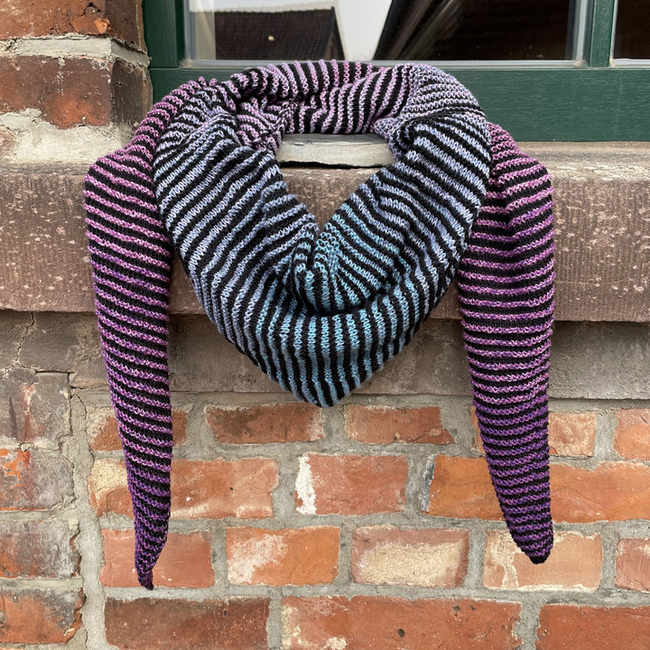 AVAILABLE NOW Lola Illusion Knitted Scarf Night Owls - 4ply