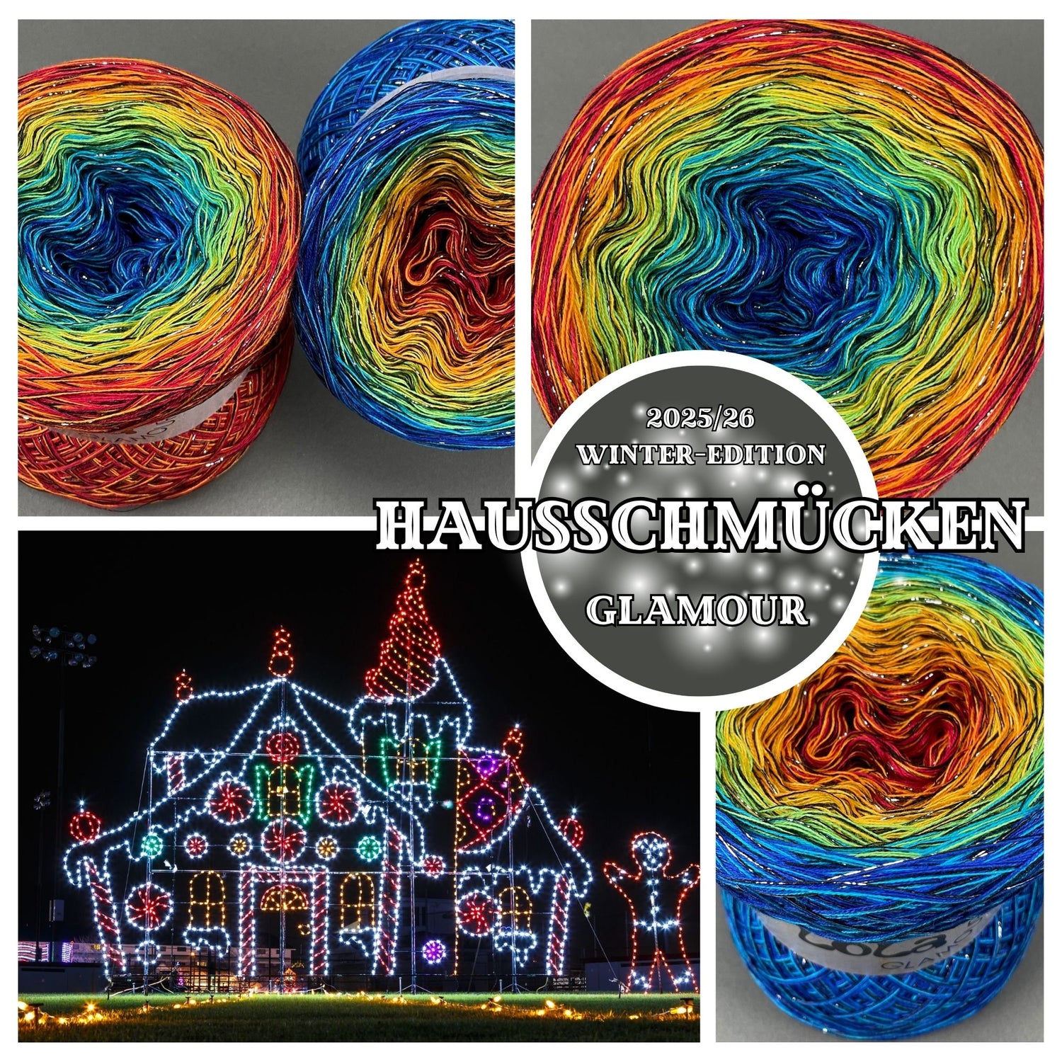 NEW!! Lola Glamour Christmas 2025 - Decorated Houses with GLITTER Thread