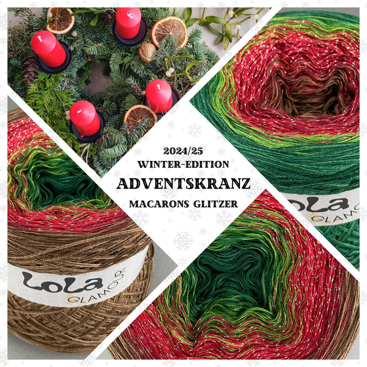 Lola Christmas 2024/25 Macarons GLITTER Advent Wreath - LIMITED EDITION