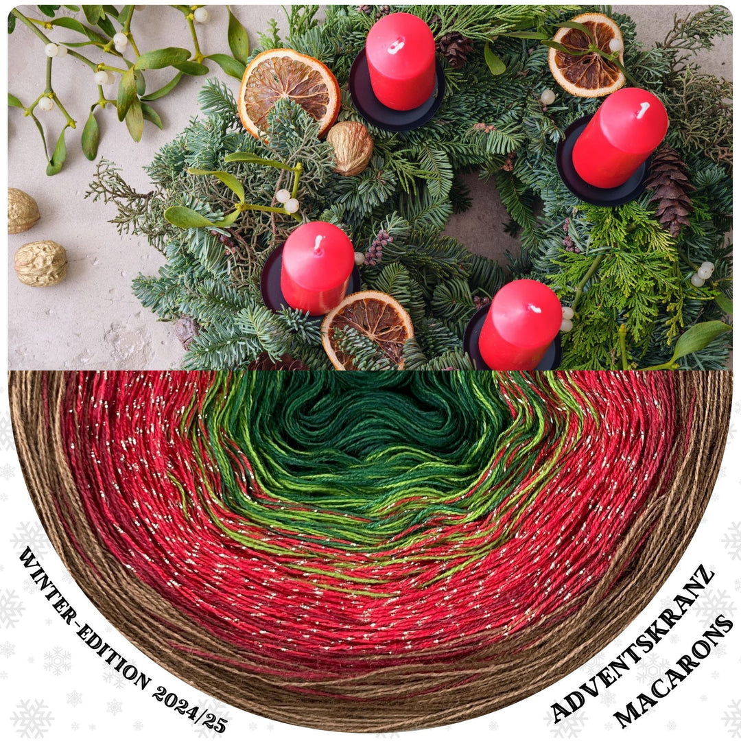 Lola Christmas 2024/25 Macarons GLITTER Advent Wreath - LIMITED EDITION