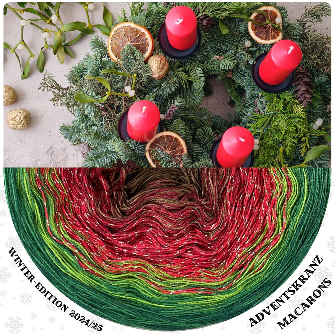 Lola Christmas 2024/25 Macarons GLITTER Advent Wreath - LIMITED EDITION