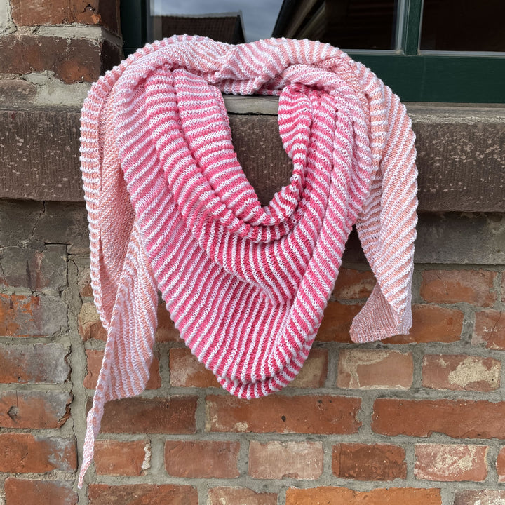 PREORDER Lola Illusion Knitted Scarf - Flamingo Love 4ply