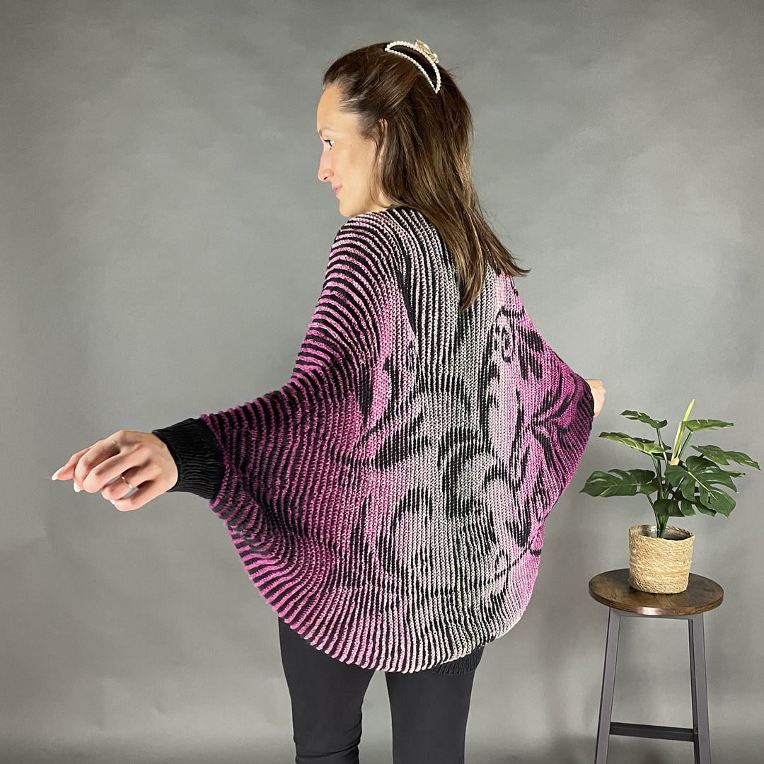PREORDER Lola Illusion Knitted Soul Warmer - Floral - 8ply