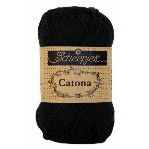 Scheepjes Catona 10gm - 110 Jet Black