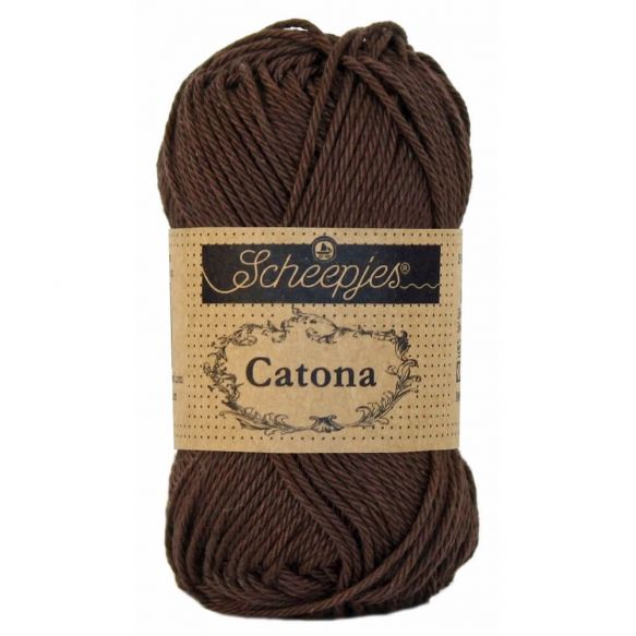 Scheepjes Catona 50gm - 162 Black Coffee