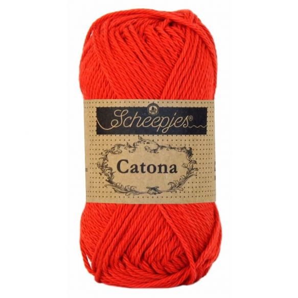 Scheepjes Catona 50gm - 115 Hot Red