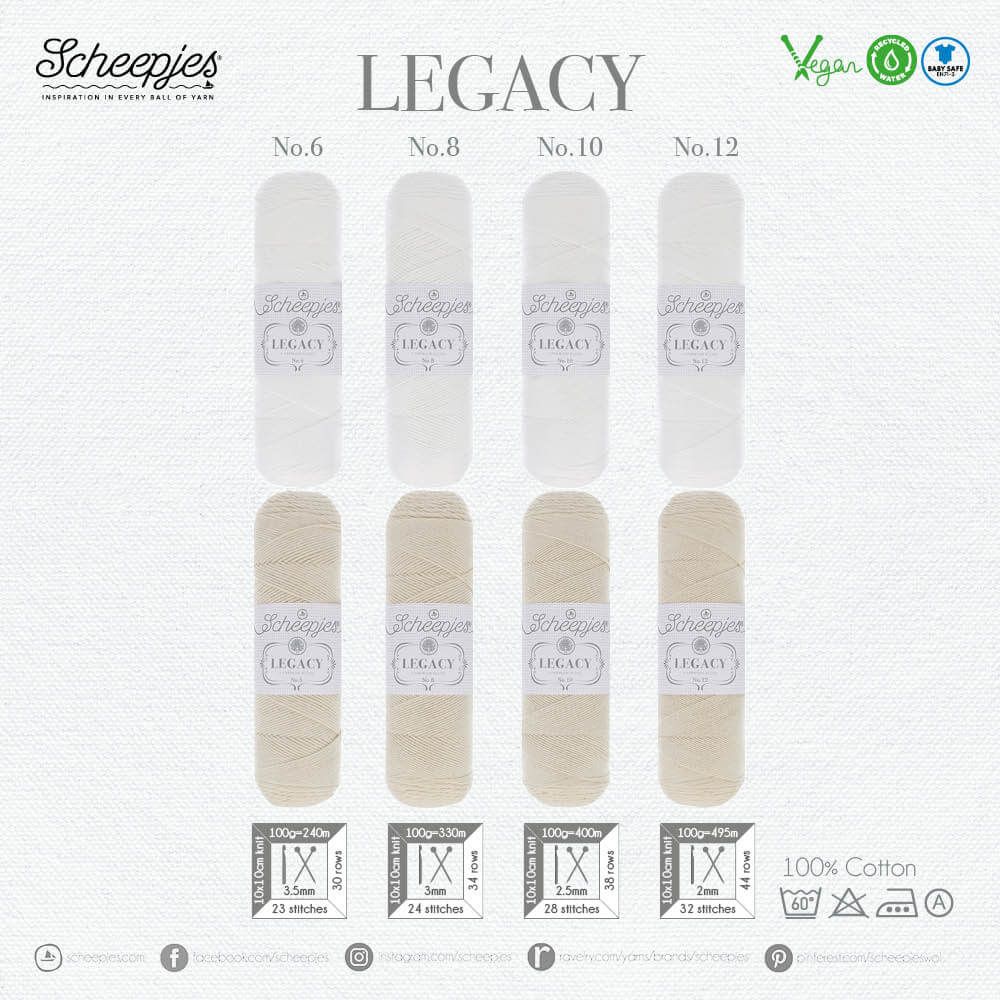 Scheepjes Legacy Natural White - Various Plys