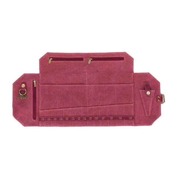 FURTHER REDUCED!! Della Q Maker's Canvas Needle Case - LAST ONES - MAROON ONLY