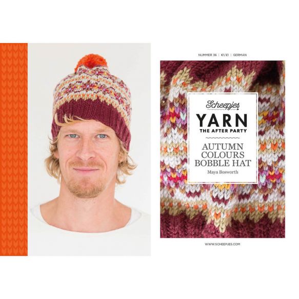 YARN The After Party no. 36 Autumn Colours Bobble Hat by Maya Bosworth