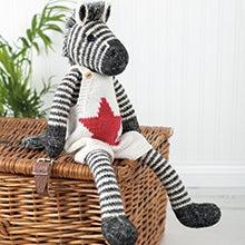 PREORDER Knitted Wild Animal Friends by Louise Crowther KIT - Hugo the Zebra