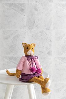 Knitted Animal Friends by Louise Crowther KIT - Bella The Cat - Yarn Only