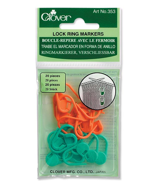 Clover Locking Stitch Markers 20 pieces