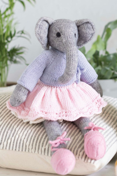 Knitted Wild Animal Friends by Louise Crowther KIT - Olivia the Elephant - Yarn Only