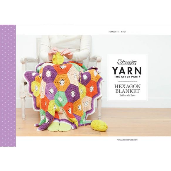 YARN The After Party no. 14 Hexagon Blanket by Ester de Beer