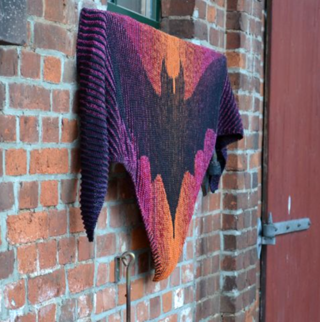 PREORDER Lola Illusion Knitted Scarf - Bat 8ply