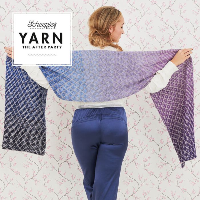 YARN The After Party no. 71 Lavender Trellis Wrap by Margje Enting