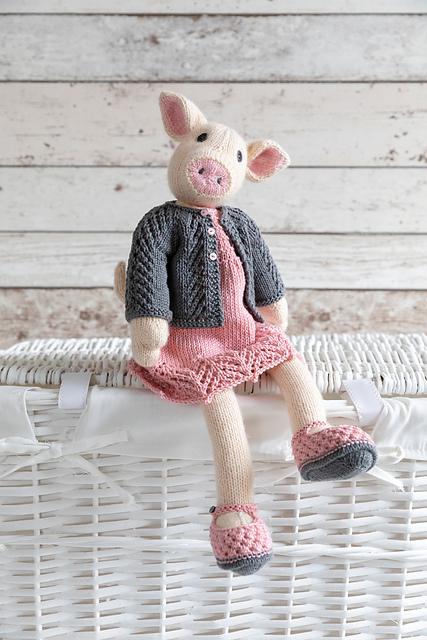 Knitted Animal Friends by Louise Crowther KIT - Maise The Pig - Yarn Only