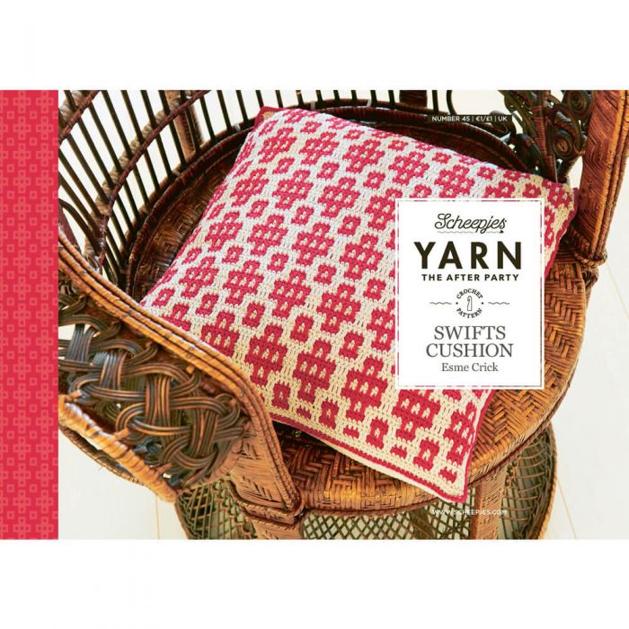 YARN The After Party no. 45 Swifts Cushion by Esme Crick - LAST COPY